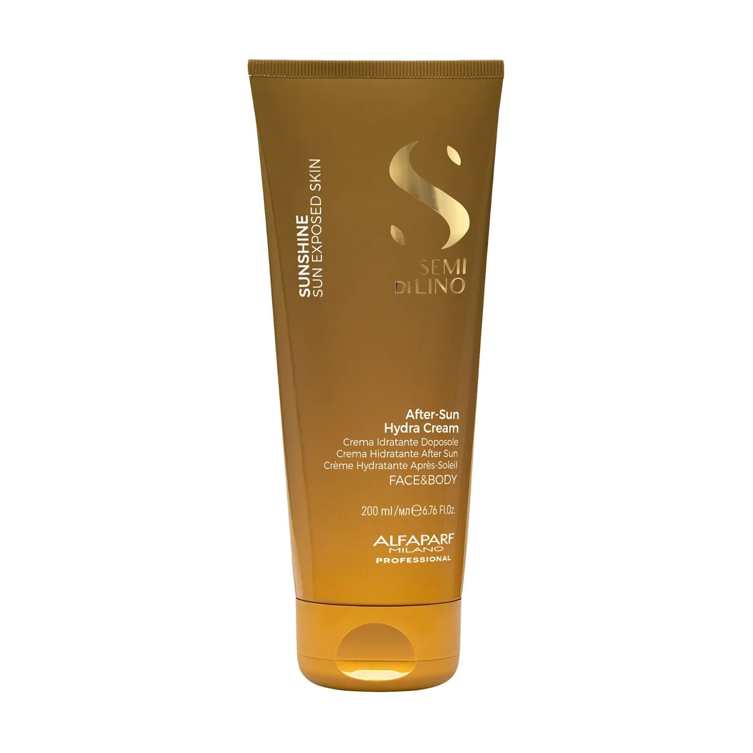 Зволожувальний крем для обличчя та тіла Alfaparf Milano Semi Di Lino Sunshine After-Sun Hydra Cream після засмаги, 200 мл